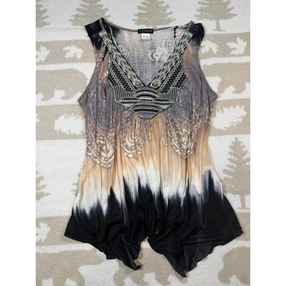Y2K 2016 Venus Embellished Ombre Tank Top Size M